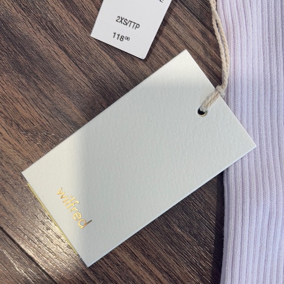 NWT- Elegant Lavender One-Shoulder Dress by Wilfred (Aritzia) size 2/XS - Picture 4 of 8